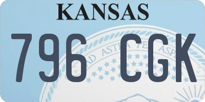 KS license plate 796CGK
