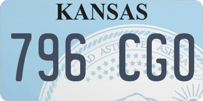 KS license plate 796CGO