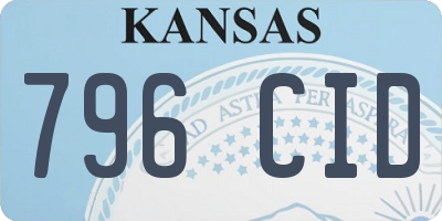 KS license plate 796CID