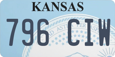 KS license plate 796CIW