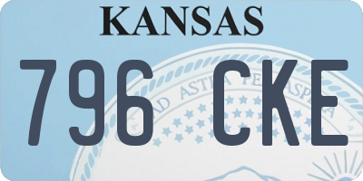 KS license plate 796CKE