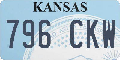 KS license plate 796CKW