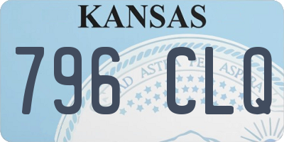 KS license plate 796CLQ