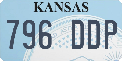 KS license plate 796DDP