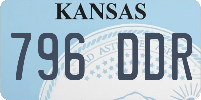 KS license plate 796DDR