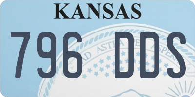 KS license plate 796DDS