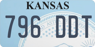 KS license plate 796DDT