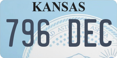 KS license plate 796DEC