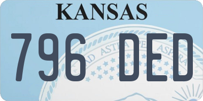 KS license plate 796DED