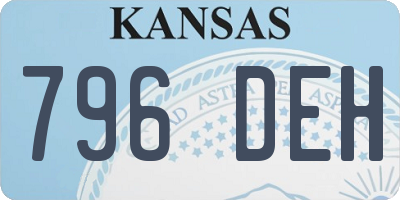 KS license plate 796DEH