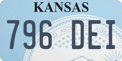 KS license plate 796DEI