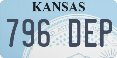 KS license plate 796DEP