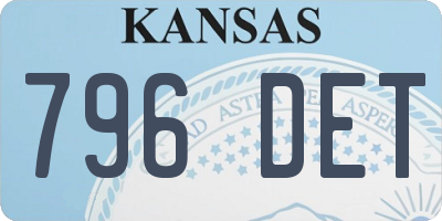 KS license plate 796DET