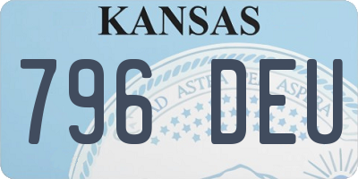KS license plate 796DEU