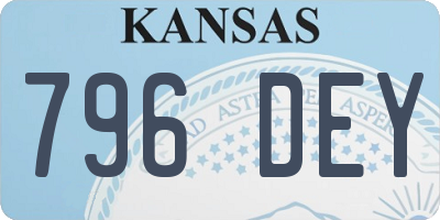 KS license plate 796DEY