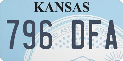 KS license plate 796DFA