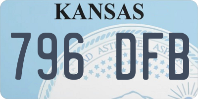KS license plate 796DFB