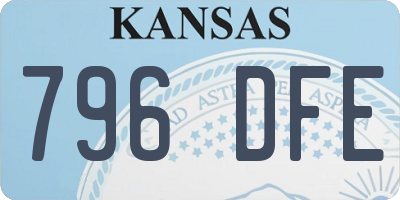KS license plate 796DFE