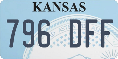 KS license plate 796DFF