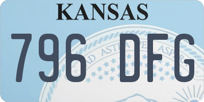 KS license plate 796DFG