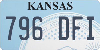 KS license plate 796DFI