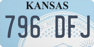 KS license plate 796DFJ