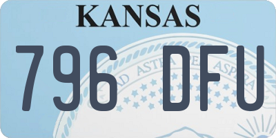 KS license plate 796DFU