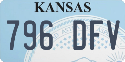 KS license plate 796DFV