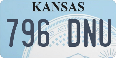 KS license plate 796DNU
