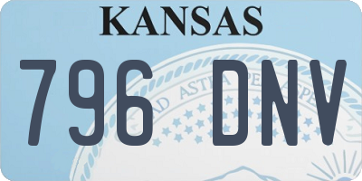 KS license plate 796DNV