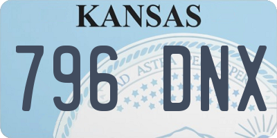 KS license plate 796DNX