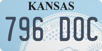 KS license plate 796DOC