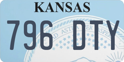 KS license plate 796DTY