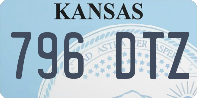 KS license plate 796DTZ