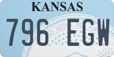 KS license plate 796EGW
