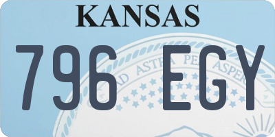 KS license plate 796EGY