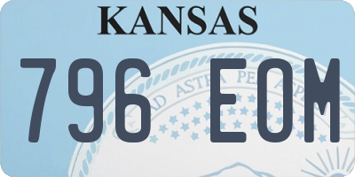 KS license plate 796EOM