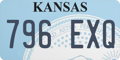 KS license plate 796EXQ