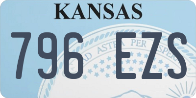 KS license plate 796EZS