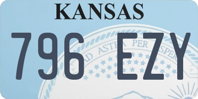 KS license plate 796EZY