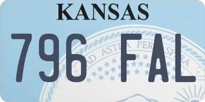 KS license plate 796FAL