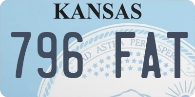 KS license plate 796FAT
