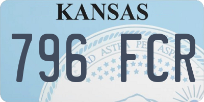 KS license plate 796FCR