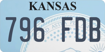 KS license plate 796FDB