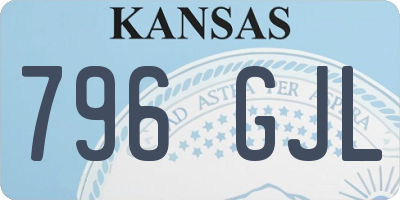 KS license plate 796GJL