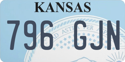 KS license plate 796GJN