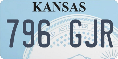 KS license plate 796GJR