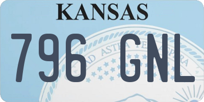 KS license plate 796GNL