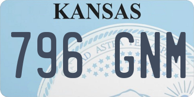 KS license plate 796GNM