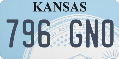 KS license plate 796GNO